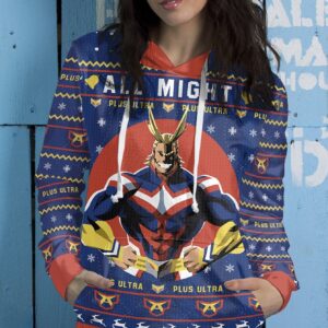 All Might Christmas Unisex Pullover Hoodie 3
