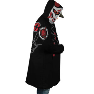 Genji Oni Mask Overwatch Hooded Cloak Coat 3