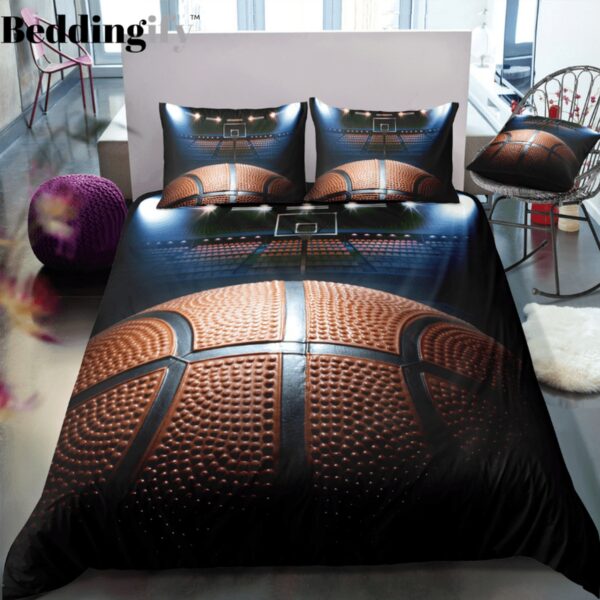 Basketball Court Stadium Bedding Set For Fans Duvet Cover Pillow Cases