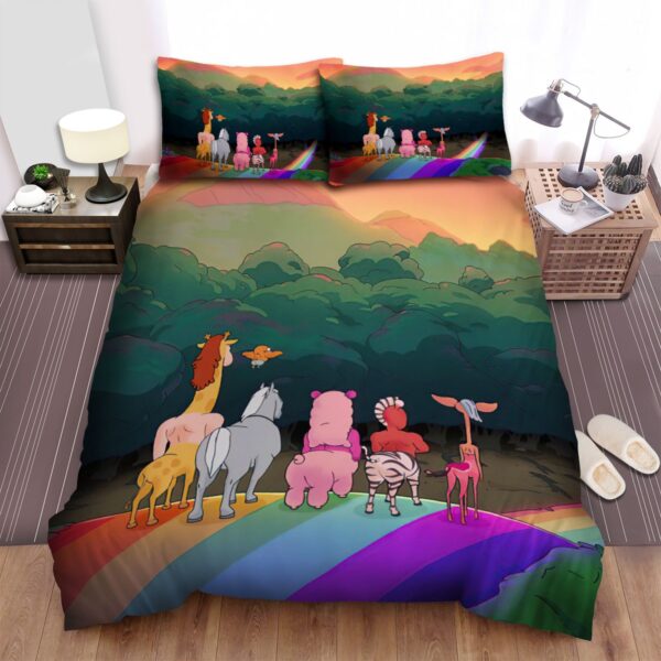 Centaurworld Group On The Rainbow Way Bed Sheets Spread Duvet Cover Bedding Set