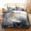 Cloud Clock Hot Air Balloon Bed Sheets Spread Duvet Cover Bedding Set