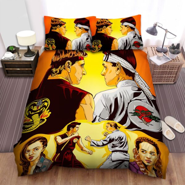 Cobra Kai Movie Digital Art 3 Bed Sheets Spread Duvet Cover Bedding Set