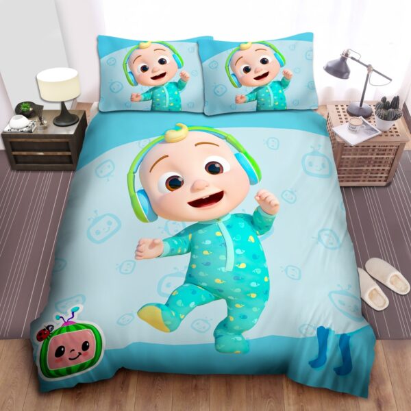 Cocomelon JJ In Pajama Bed Sheets Spread Duvet Cover Bedding Set