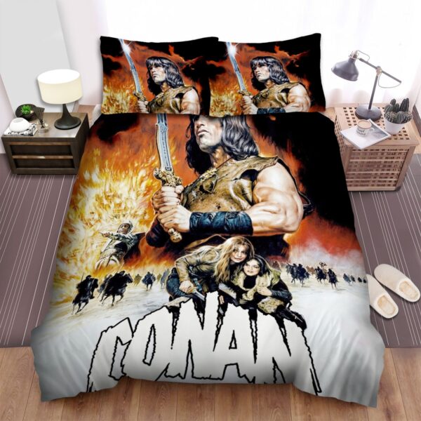 Conan The Barbarian Movie Poster 6 Bed Sheets Spread Duvet Cover Bedding Set