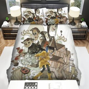 Coraline Characters And House Art Bed Sheets Spread Duvet Cover Bedding Set