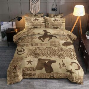 Cowboy Bed Sheets Spread Duvet Cover Bedding Set 1