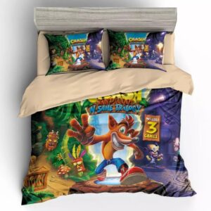 Crash Bandicoot N Sane Trilogy Bedding Set Duvet Cover For Kids