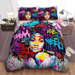 Creative Melanin Black Woman Bedding Set Duvet Cover Pillow Cases