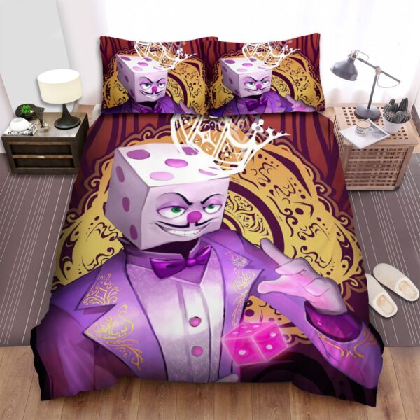 Cuphead King Dice Controlling The Dice Bed Sheets Spread Duvet Cover Bedding Set