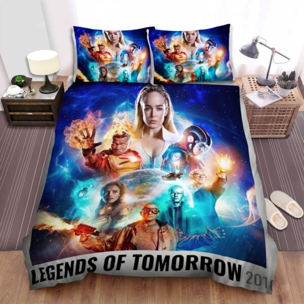 Dcs Legends Of Tomorrow 2016 Movie Poster Fanart 4 Bed Sheets Spread Comforter Duvet Cover Bedding Set