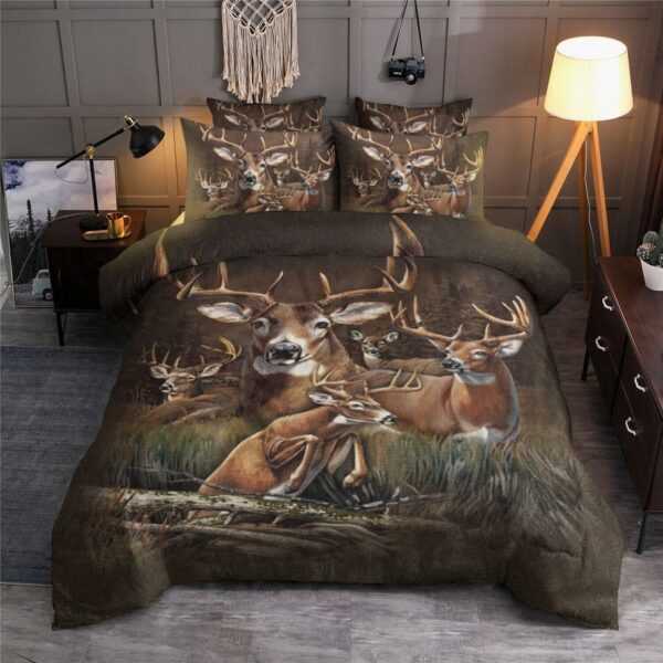 Deer Family Bed Sheets Spread Duvet Cover Bedding Set