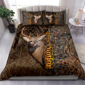 Deer Hunting Bed Sheets Spread Duvet Cover Bedding Set 1