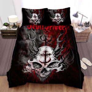 Devildriver Skull Art Bed Sheets Spread Duvet Cover Bedding Set