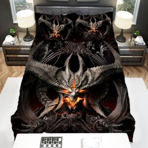 Diablo Expansion Hellfire 3d Logo Bed Sheets Spread Duvet Cover Bedding Set