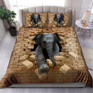 Elephant Bedding Set Bed Sheets Spread Comforter Duvet Cover Bedding Set