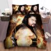 Flaming Roman Reigns Bed Sheet Spread Comforter Duvet Cover Bedding Set