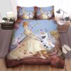 Frozen Anna Olaf Dancing In Autumn Leaves Bed Sheets Spread Duvet Cover Bedding Set