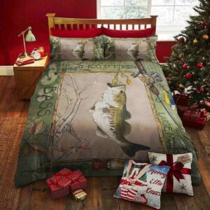 Gone Fishing Small Mouth Bedding Set Duvet Cover Pillow Cases