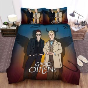Good Omens Movie Art 3 Bed Sheets Spread Duvet Cover Bedding Set