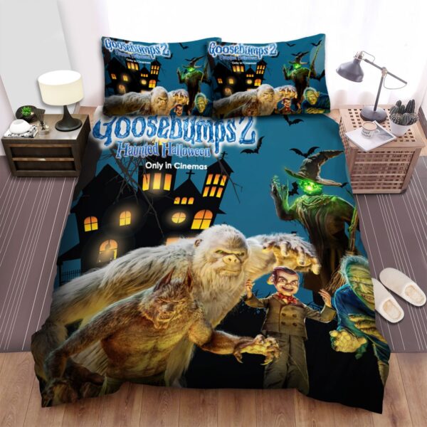 Goosebumps 2 Haunted Halloween 2018 Only In Cinemas Movie Poster Bed Sheets Spread Duvet Cover Bedding Set
