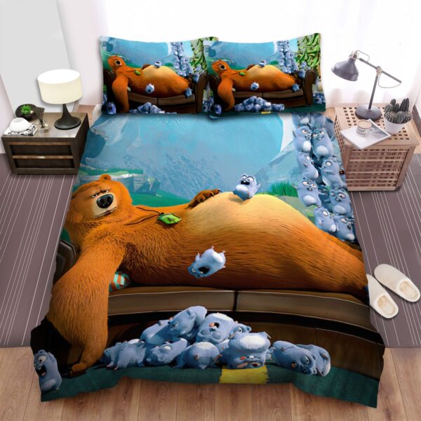 Grizzy And The Lemmings Picture Bed Sheets Spread Duvet Cover Bedding Set