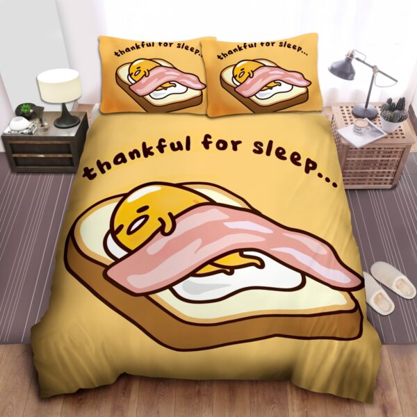 Gudetama Be Thankful For Sleep Bed Sheets Spread Comforter Duvet Cover Bedding Set