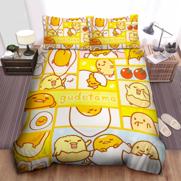 Gudetama With Cute Friends Bed Sheets Spread Duvet Cover Bedding Set