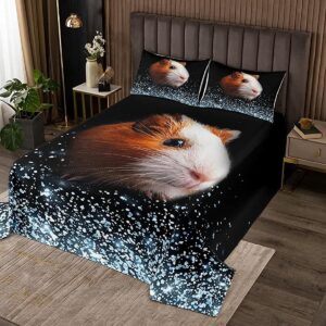 Guinea Pig Black Bed Sheet Duvet Cover Bedding Set
