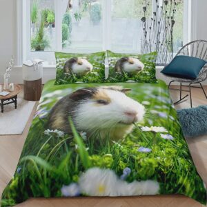 Guinea Pig On The Flower Field Bed Sheet Duvet Cover Bedding Set