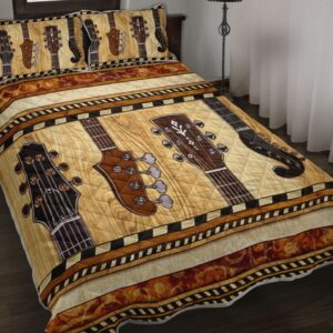Guitar Border Art Quilt Bedding Set
