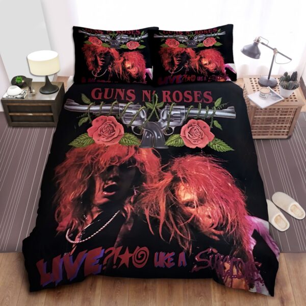 Guns N Roses Live Like A Suicide Bed Sheet Spread Duvet Cover Bedding Set