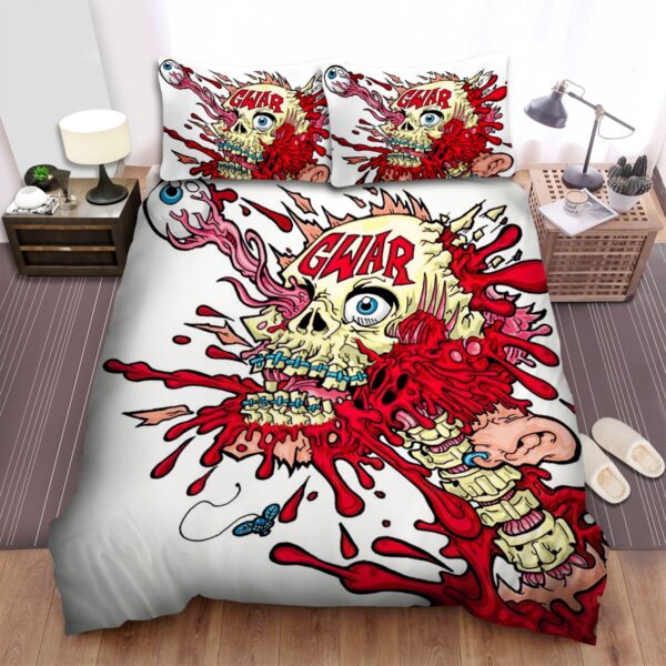 Gwar Music White Background Bed Sheets Spread Duvet Cover Bedding Set