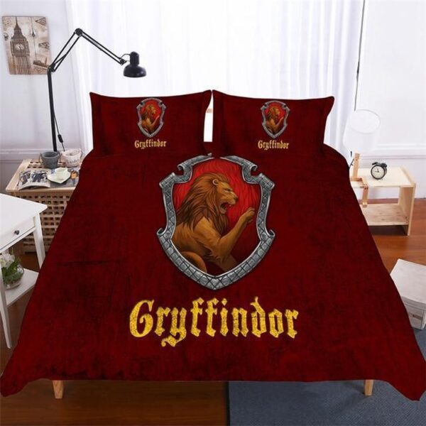 Harry Potter Gryffindor Campus Badge Duvet Cover Set With Pillowcase Bedding Set