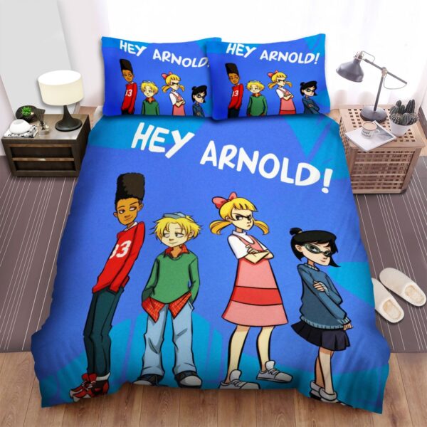 Hey Arnold! Main Characters As Teenagers Bed Sheets Spread Duvet Cover Bedding Set