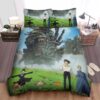 Howls Moving Castle And Characters Outside Bed Sheets Spread Comforter Duvet Cover Bedding Set