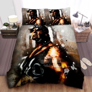 Hulk Hogan And His Champion Belt Art Bed Sheet Spread Duvet Cover Bedding Set