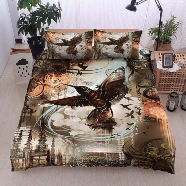 Hummingbird Fly To Heaven Bed Sheets Spread Duvet Cover Bedding Set