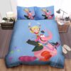 Inside Out Riley And Bing Bong Happy Time Painting Bed Sheets Spread Duvet Cover Bedding Set