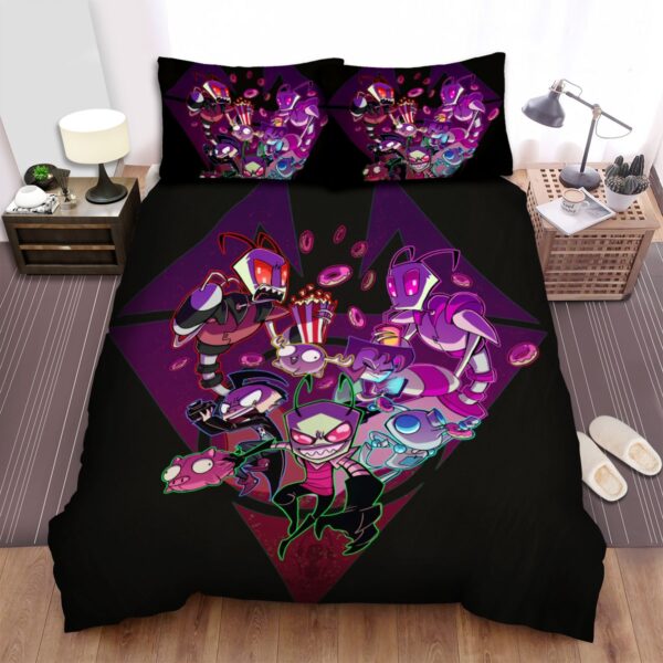 Invader Zim Crew Bed Sheets Spread Duvet Cover Bedding Set