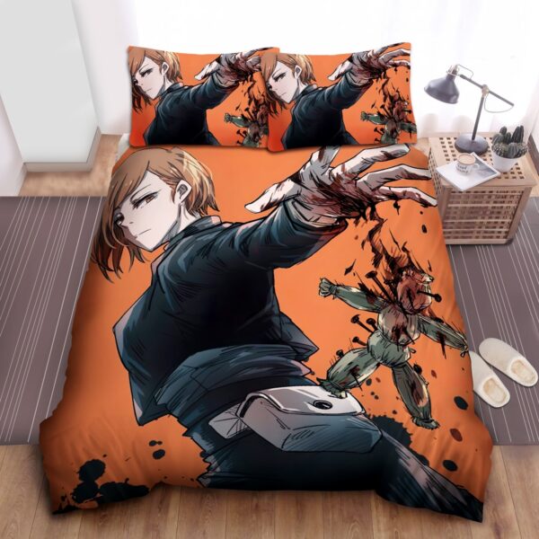 Jujutsu Kaisen Nobara Kugisaki Straw Doll Bed Sheets Spread Duvet Cover Bedding Set