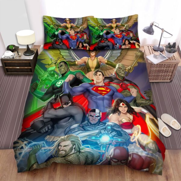 Justice League Main Force Bed Sheets Spread Duvet Cover Bedding Set