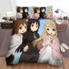 K On Tsumugi In White Dress Art Bed Sheets Spread Duvet Cover Bedding Set