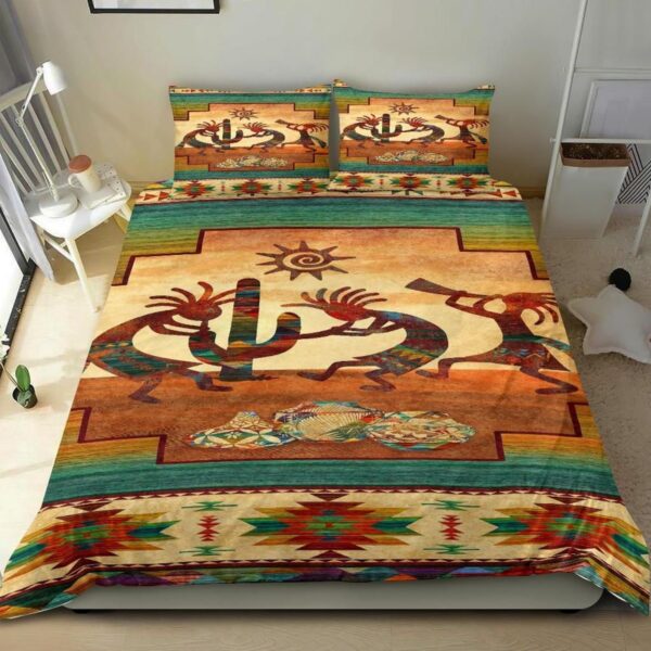 Kokopelli Bed Sheets Spread Comforter Duvet Cover Bedding Set