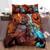Kong King Ghidorah In A Battle Digital Art Bed Sheets Spread Duvet Cover Bedding Set