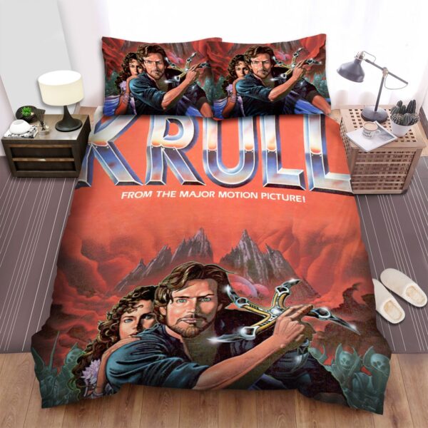 Krull 1983 Movie Video Game Bed Sheets Spread Duvet Cover Bedding Set
