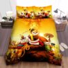 Kung Fu Panda 3 All Characters Buffalo And Mountains Background Bed Sheets Spread Duvet Cover Bedding Set