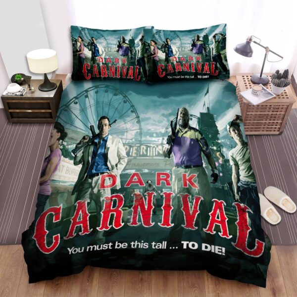 Left 4 Dead 2 Dark Carnival Round Bed Sheets Spread Duvet Cover Bedding Set