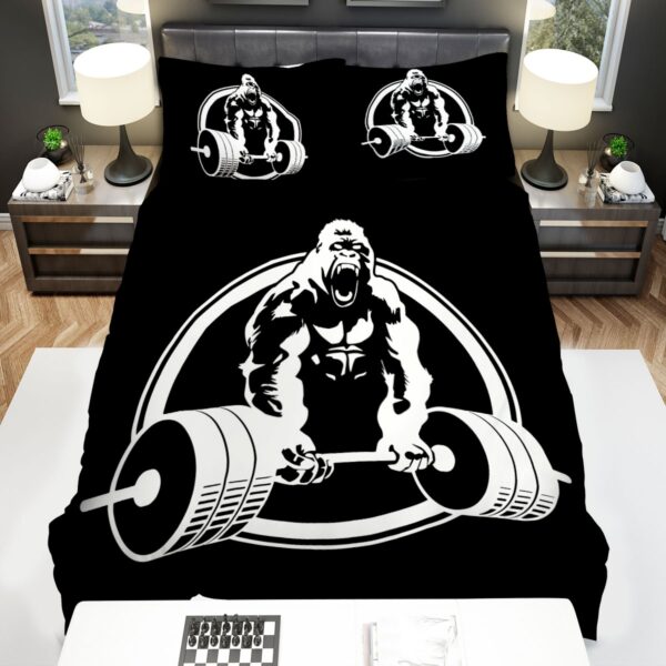 Lifting Gorilla Lifting Symbol Bed Sheets Spread Duvet Cover Bedding Set