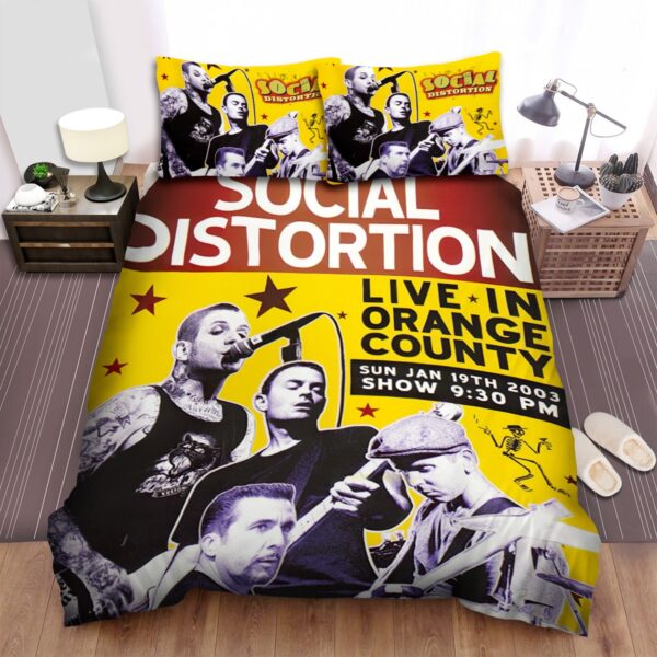 Live In Orange Country Social Distortion Bed Sheets Spread Duvet Cover Bedding Set