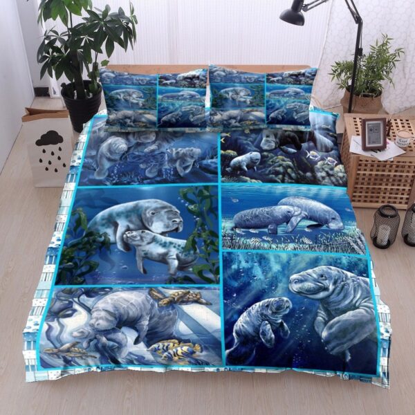 Manatee Bed Sheets Spread Duvet Cover Bedding Set